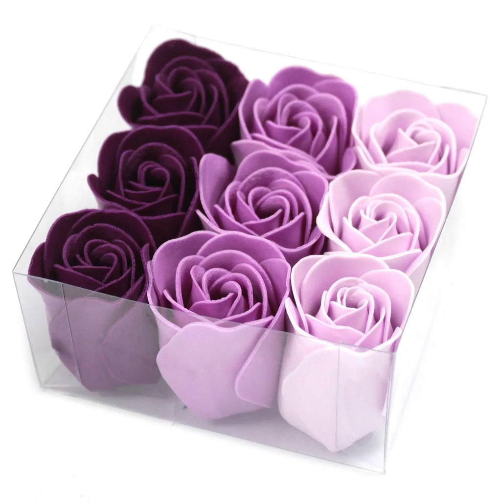  Pamperandpost Set of 9 Soap Flower - Lavender Roses Luxury Soap Flowers