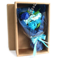 Boxed Hand Soap Flower Bouquet - Blue AW Dropship UK