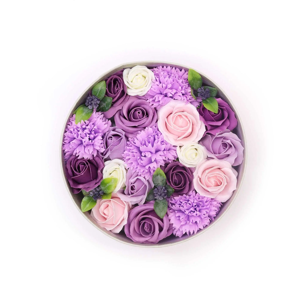 Pamperandpost Round Box - Lavender Rose & Carnation