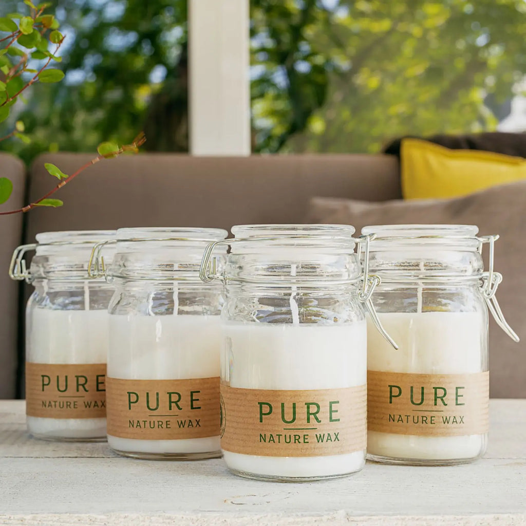 Pure Olive Wax Jar Candle 120x70 - White AW Dropship UK