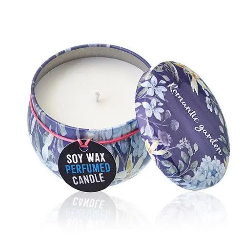  Pamperandpost Art Tin Candle - Assorted Design - Romantic Garden - Tea & Rose Art Tin Candles