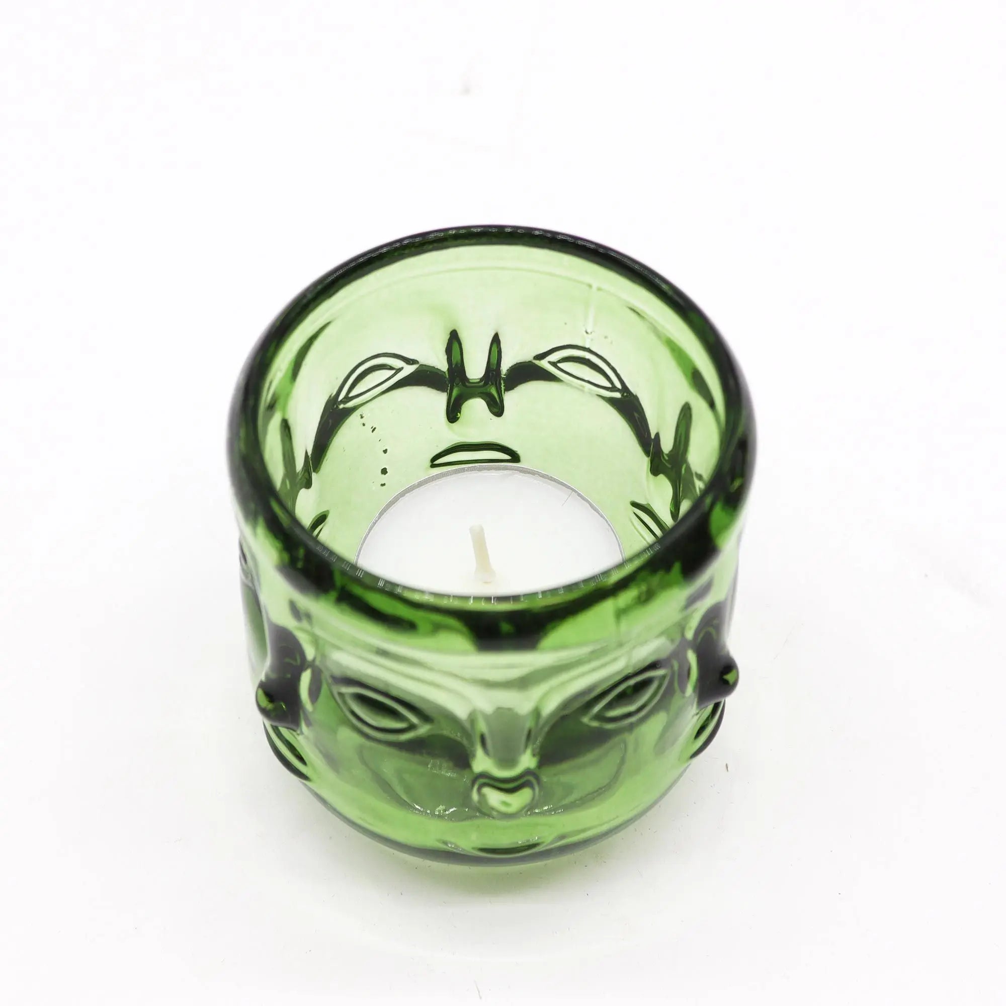Pamperandpost Buddha Faces Candle Jar - Garden Jade