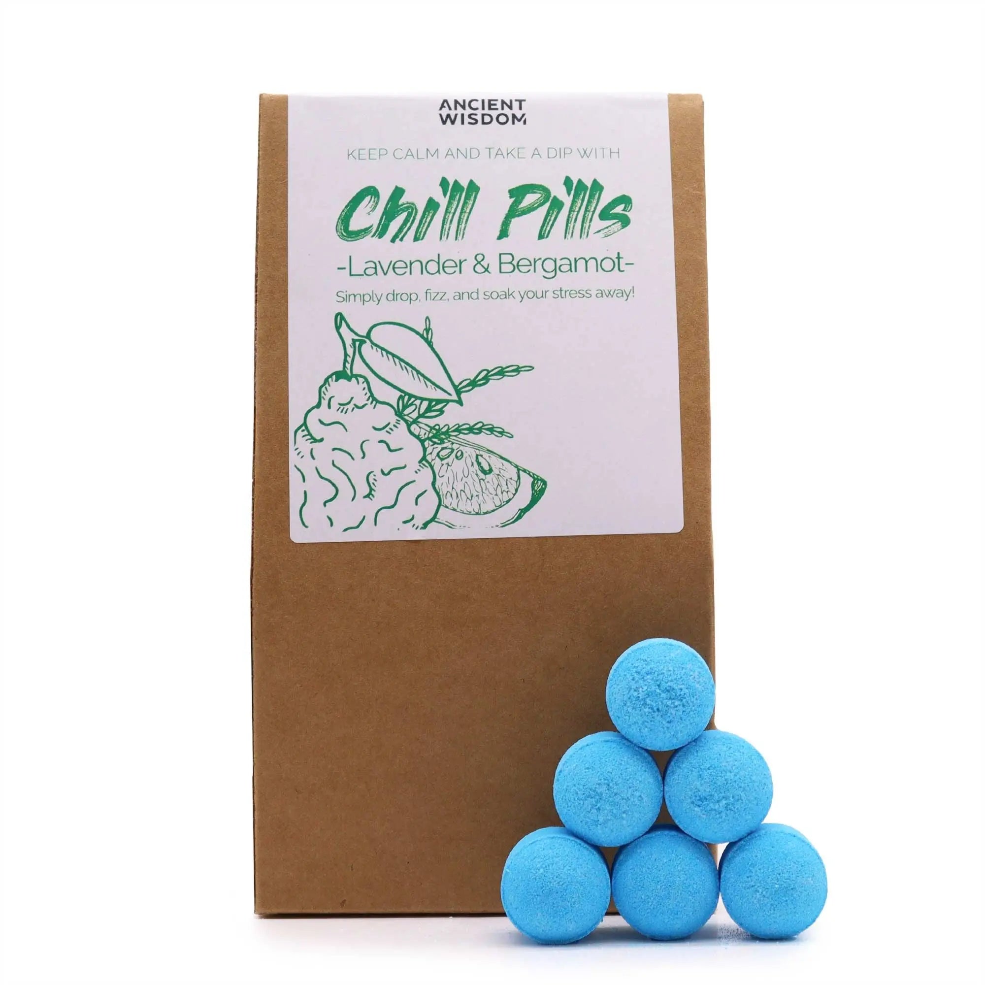  Pamperandpost Chill Pills Gift Pack 350g - Lavender & Bergamot Chill Pill Gift Packs