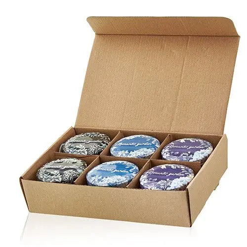  Pamperandpost Art Tin Candle - Assorted Design - Romantic Garden - Tea & Rose Art Tin Candles