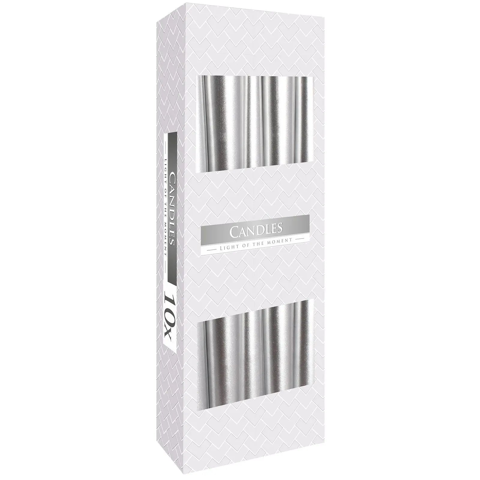  Pamperandpost Taper Candle - Silver Metalic Taper Candles