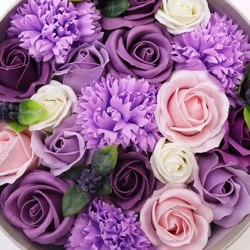 Pamperandpost Round Box - Lavender Rose & Carnation