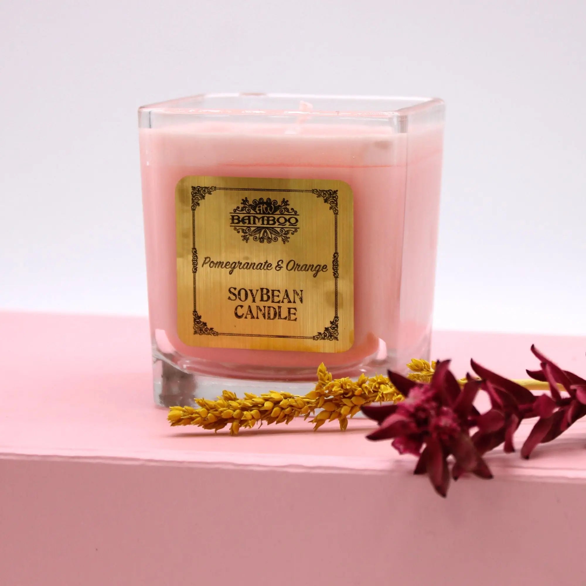 Pamperandpost Soybean Candles - Pomegranate & Orange