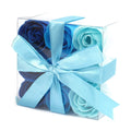 Set of 9 Soap Flowers - Blue Wedding Roses AW Dropship UK