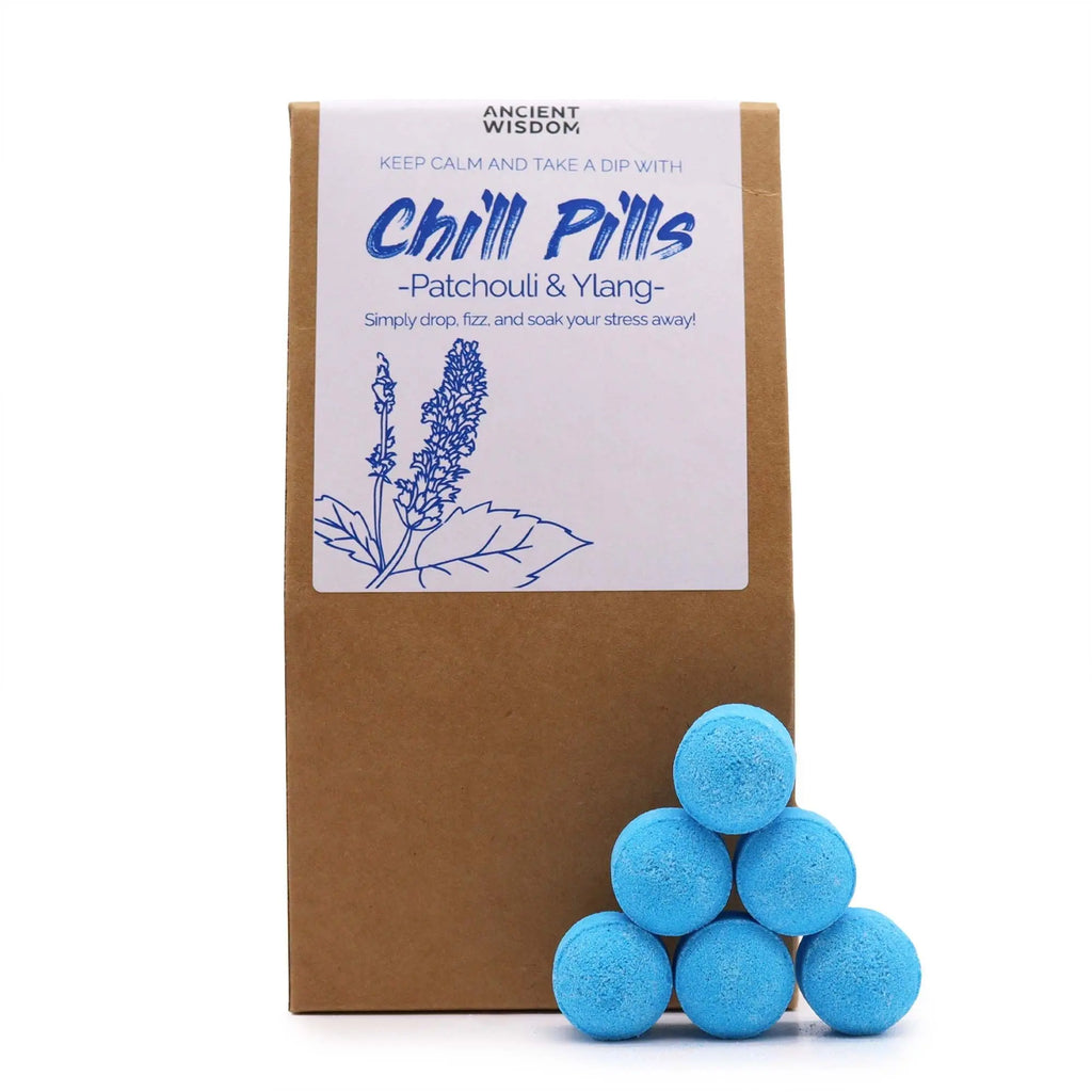 Pamperandpost Chill Pills Gift Pack 350g - Ylang & Patchouli