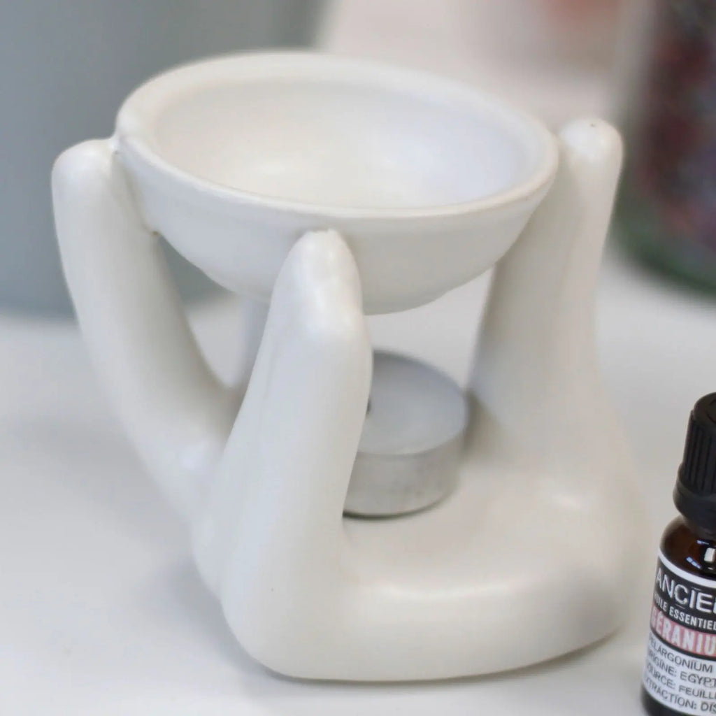 Helping Hand Oil Burner  - White AW Dropship UK