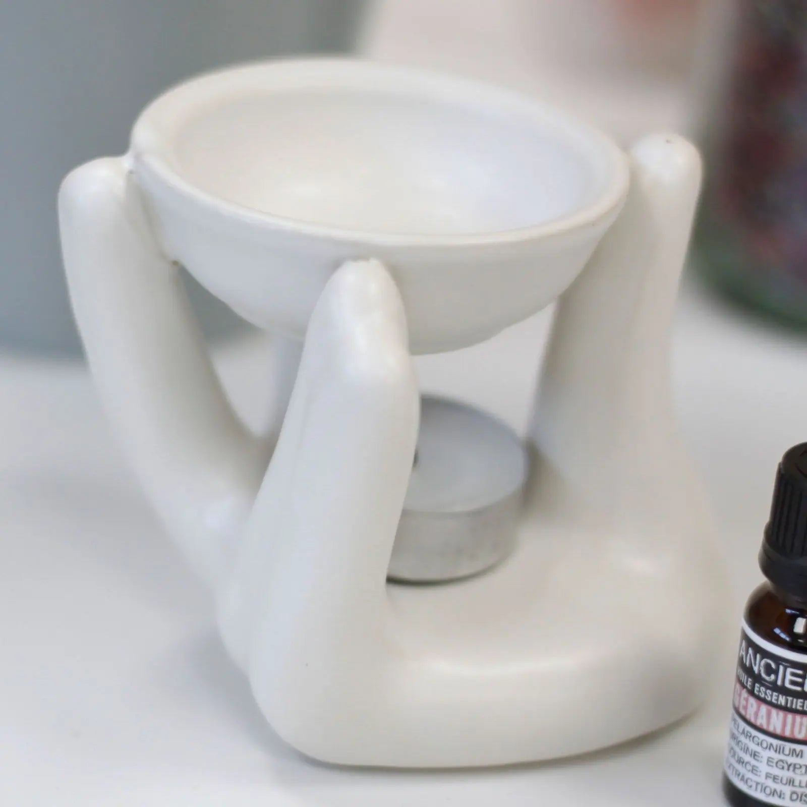 Helping Hand Oil Burner  - White AW Dropship UK
