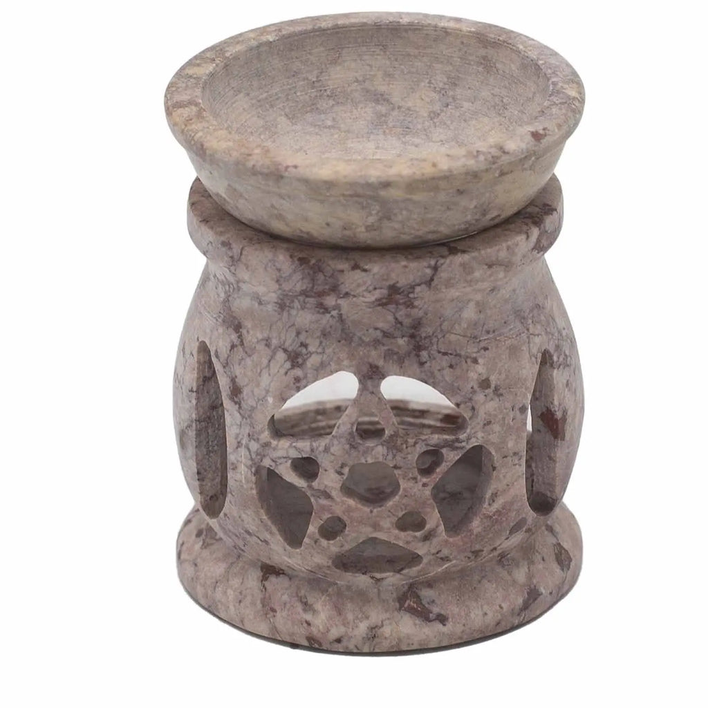  Pamperandpost Soapstone Oil Burner 8cm - Three Moon Pentagon Soapstone Oil Burners