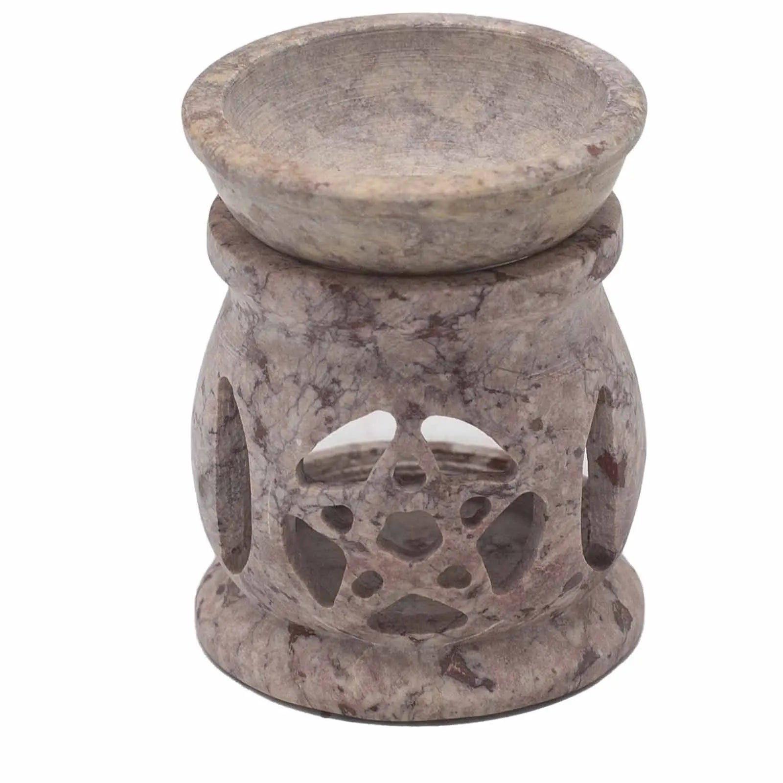 Pamperandpost Soapstone Oil Burner 8cm - Three Moon Pentagon Soapstone Oil Burners