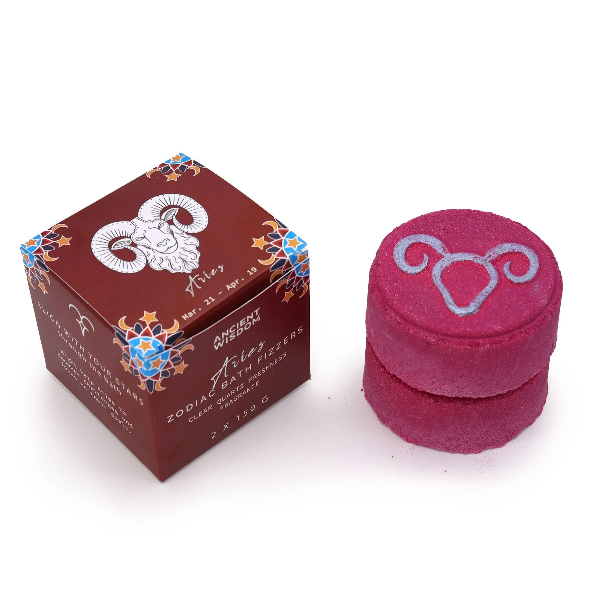 Set of Zodiac Bath Fizzers with Horoscope -  Aries AW Dropship UK