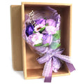 Purple Boxed Hand Soap Flower Bouquet - Special AW Dropship UK