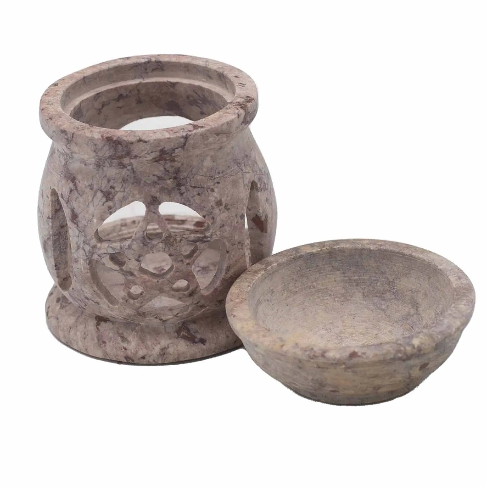  Pamperandpost Soapstone Oil Burner 8cm - Three Moon Pentagon Soapstone Oil Burners