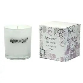  Pamperandpost Agnes + Cat Votive Candle - Tea and Roses Agnes + Cat Soy Wax Votive Candles 200g