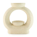  Pamperandpost Ceramic Zen Oil Burner - Large Oval Pebble  - Speckled Off-White Ceramic Zen Oil Burners