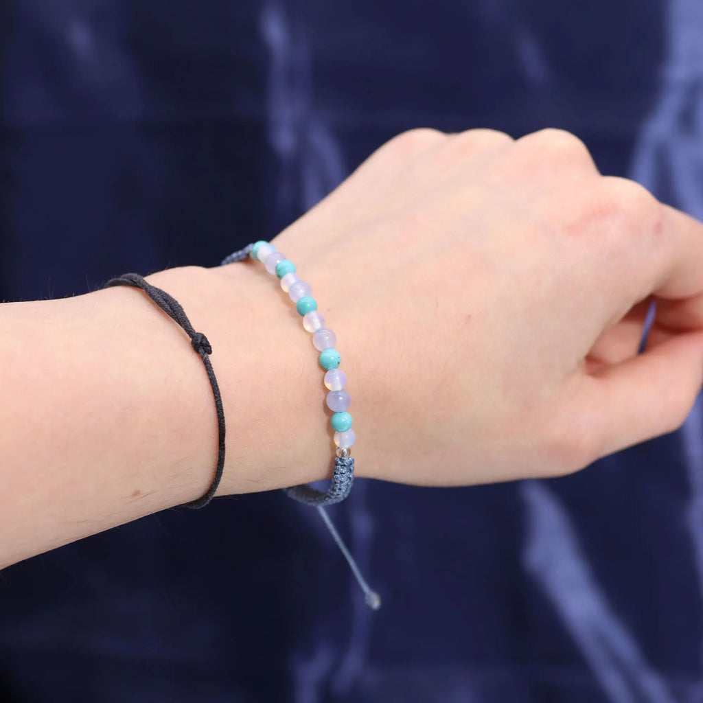 Zodiac Crystal Candle with Gemstone Bracelet - Pisces AW Dropship UK