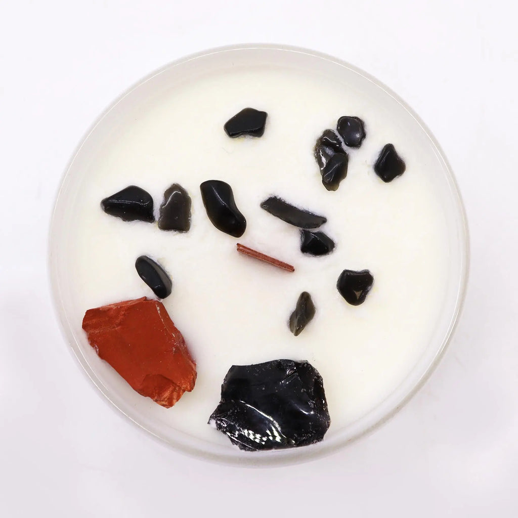  Pamperandpost Chakra Crystal Candles - Root Chakra Chakra Crystal Candles