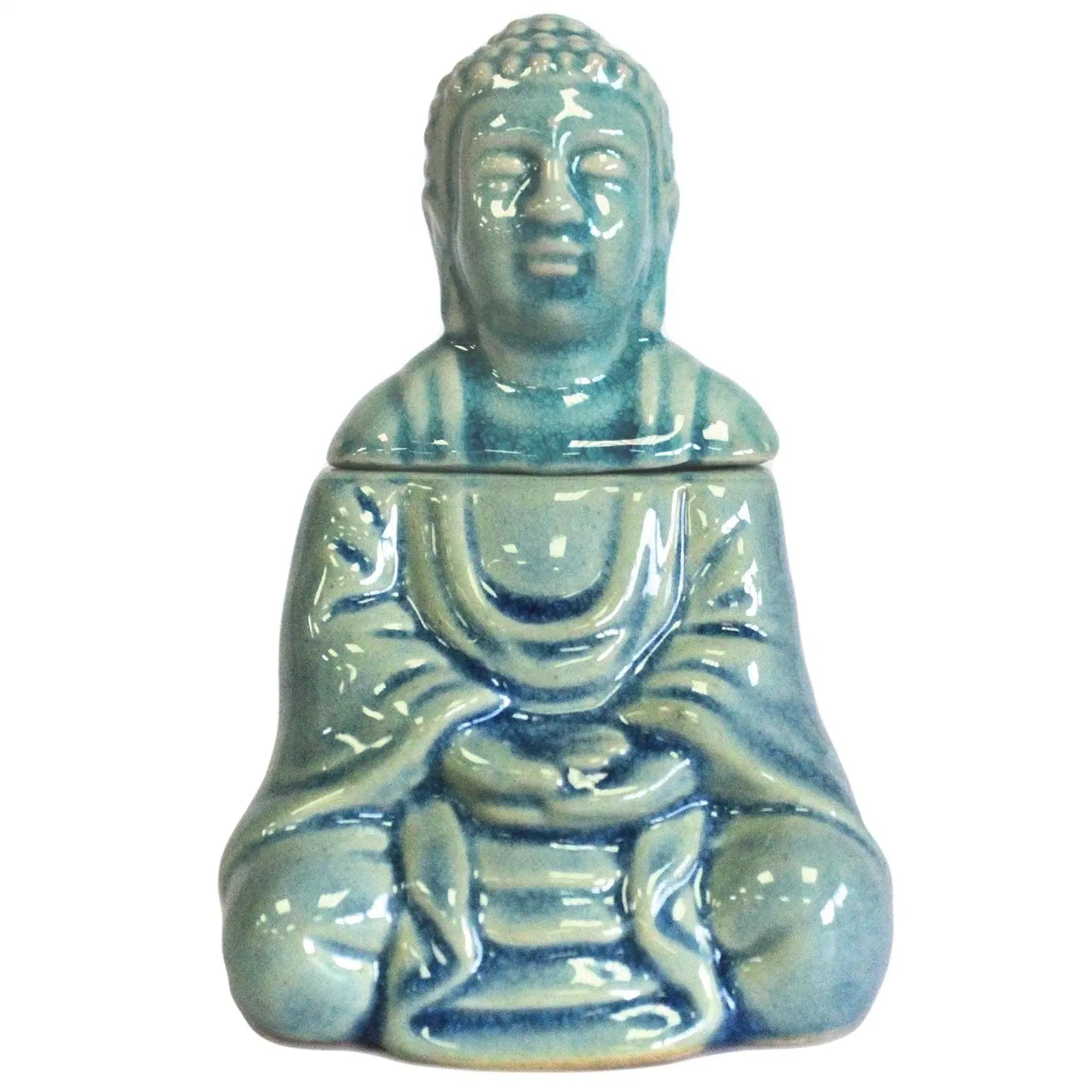  Pamperandpost Sitting Buddha Oil Burner - Blue Classic Buddha Oil Burners