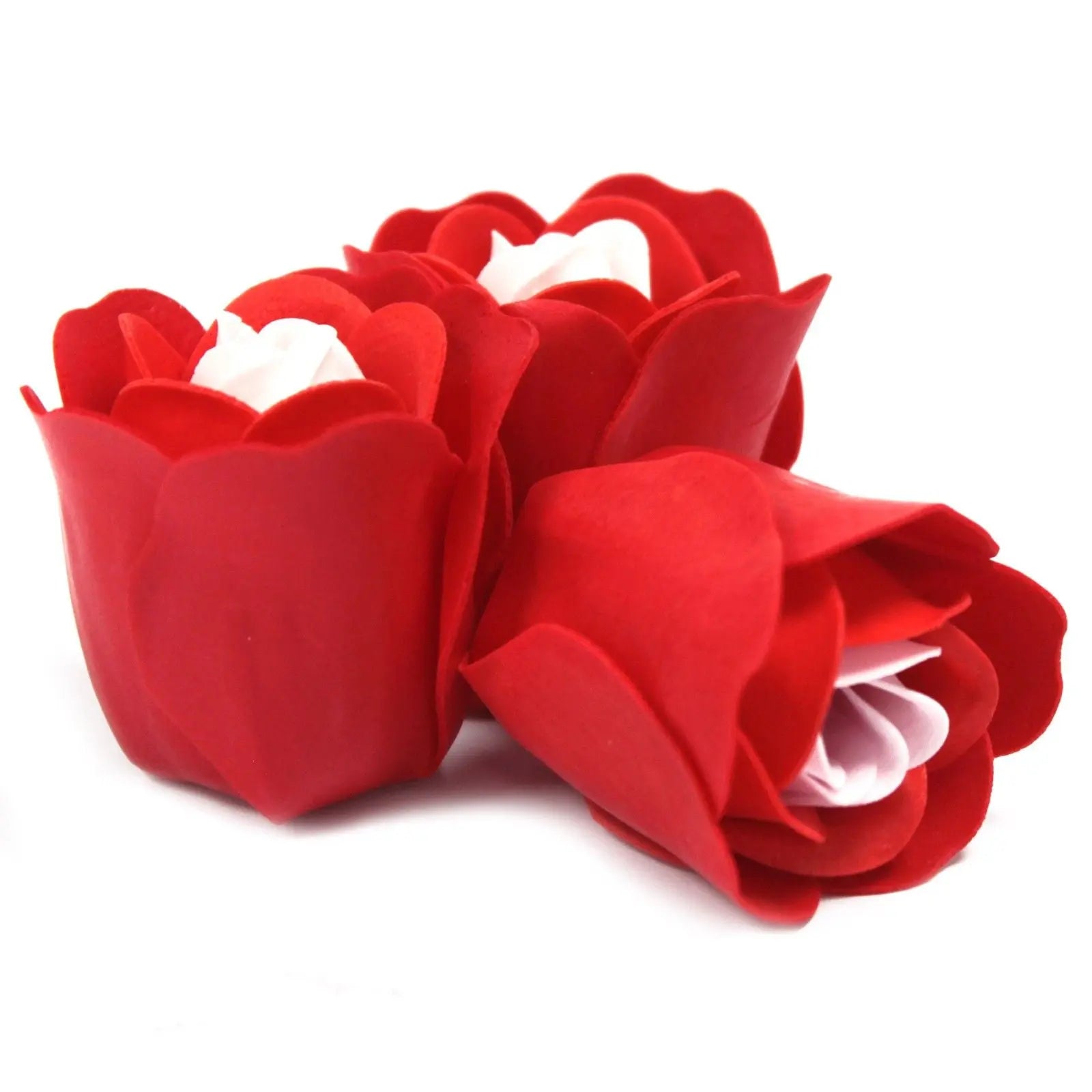 Set of 3 Soap Flower Heart Box - Red Roses AW Dropship UK