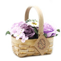 Pamperandpost Medium Lilac Bouquet in Wicker Basket