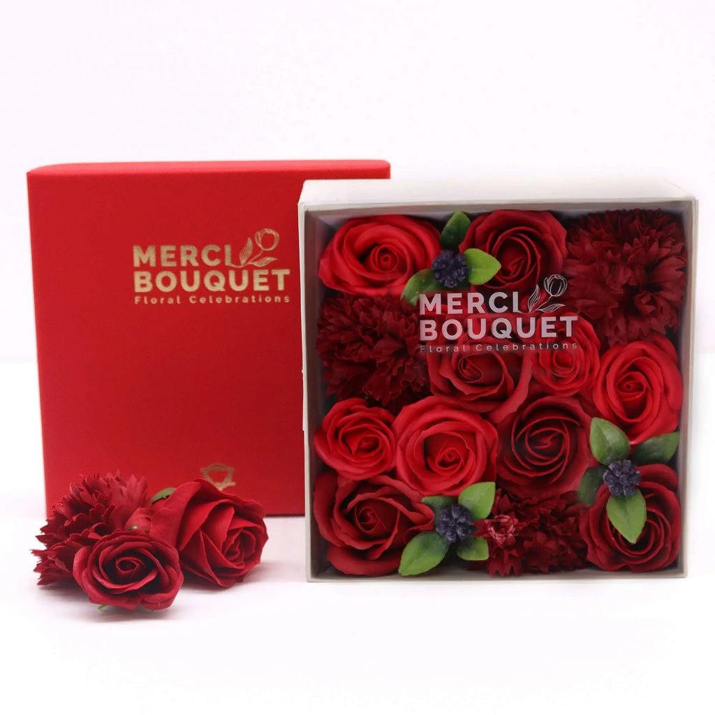 Pamperandpost Square Box - Classic Red Roses