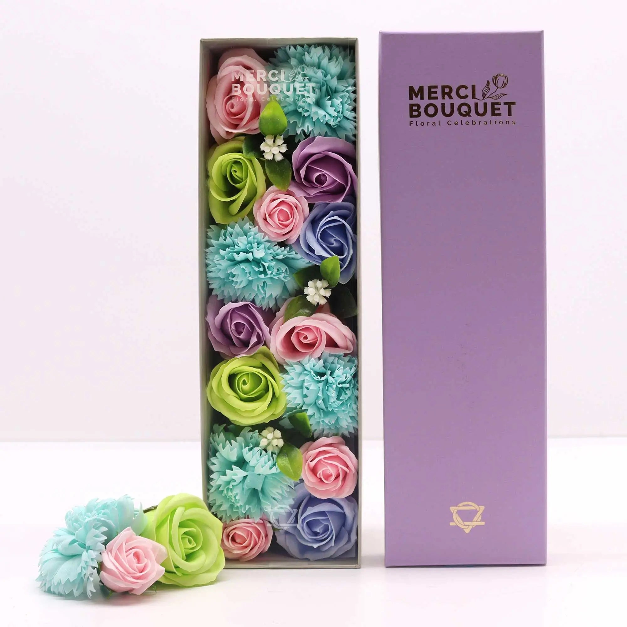 Pamperandpost Long Box - Baby Blessings - Blues