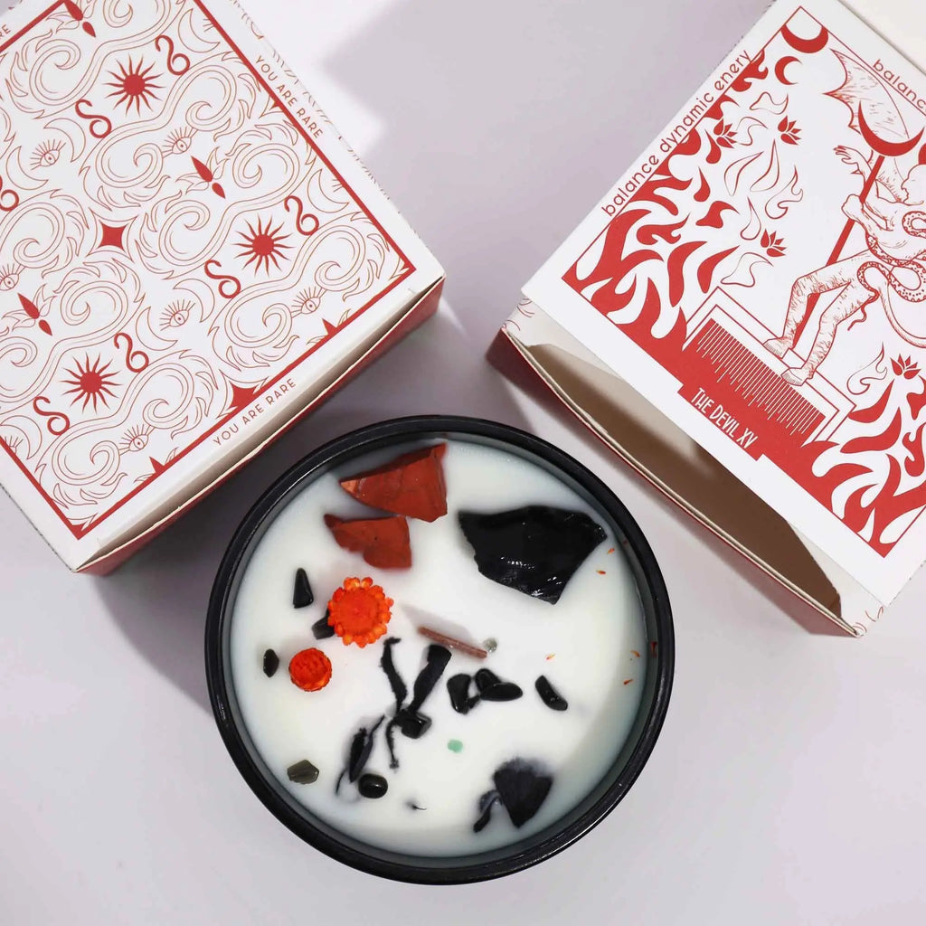 Hop Hare Crystal Magic Flower Candle - The Devil AW Dropship UK