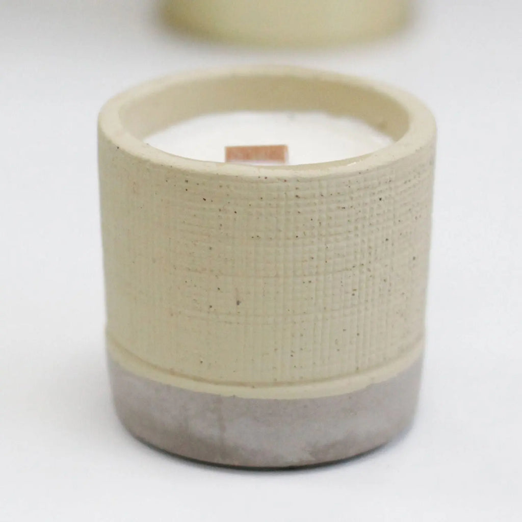  Pamperandpost Pot - Grey - Coffee in the Club Concrete Wooden Wick Candle