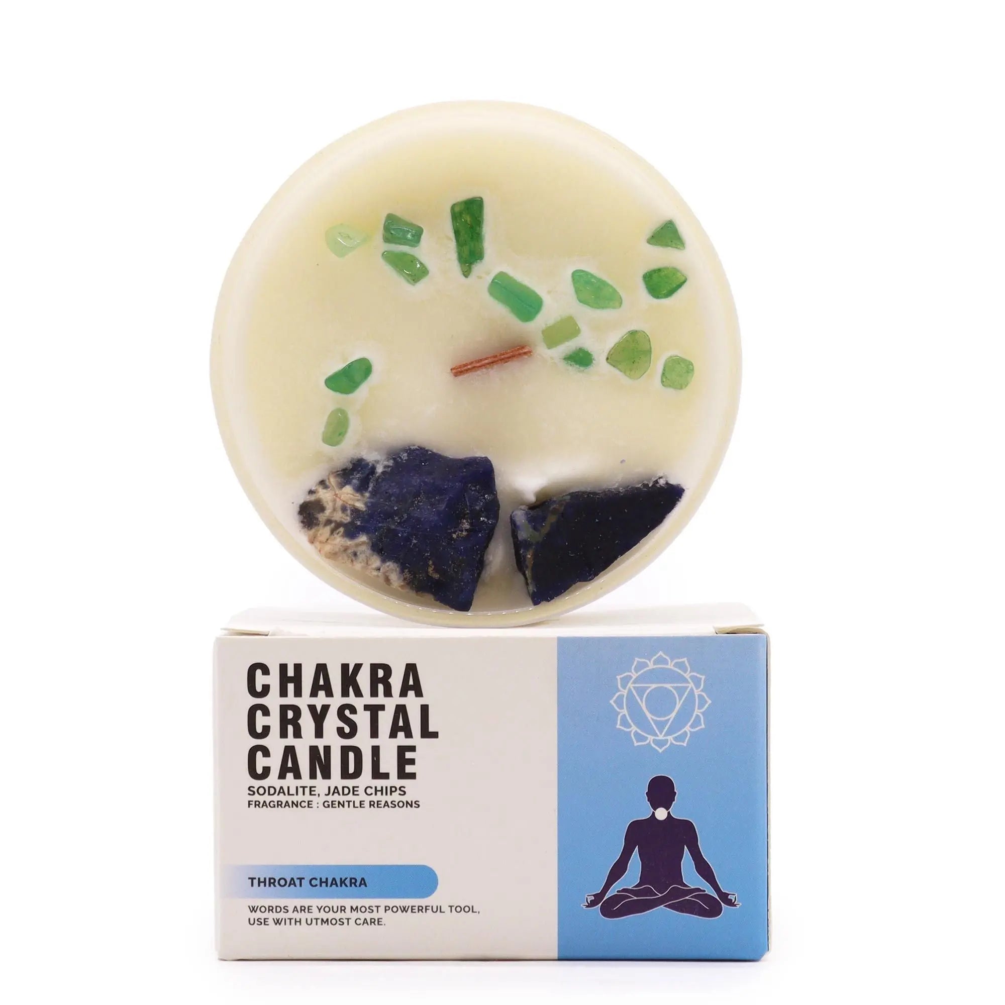  Pamperandpost Chakra Crystal Candles - Throat Chakra Chakra Crystal Candles
