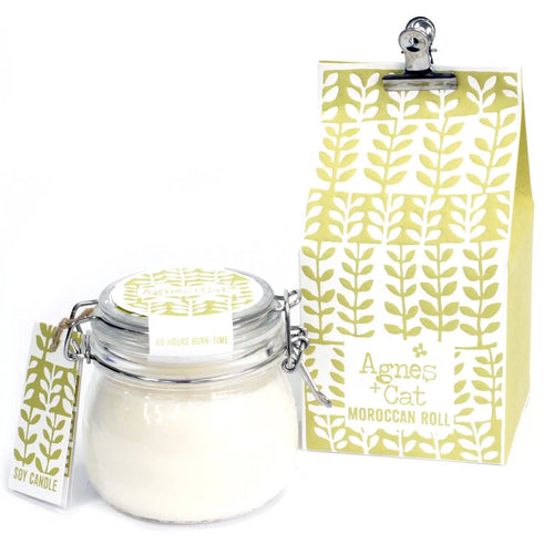 Agnes + Cat Kilner Jar Candle - Moroccan Roll AW Dropship UK