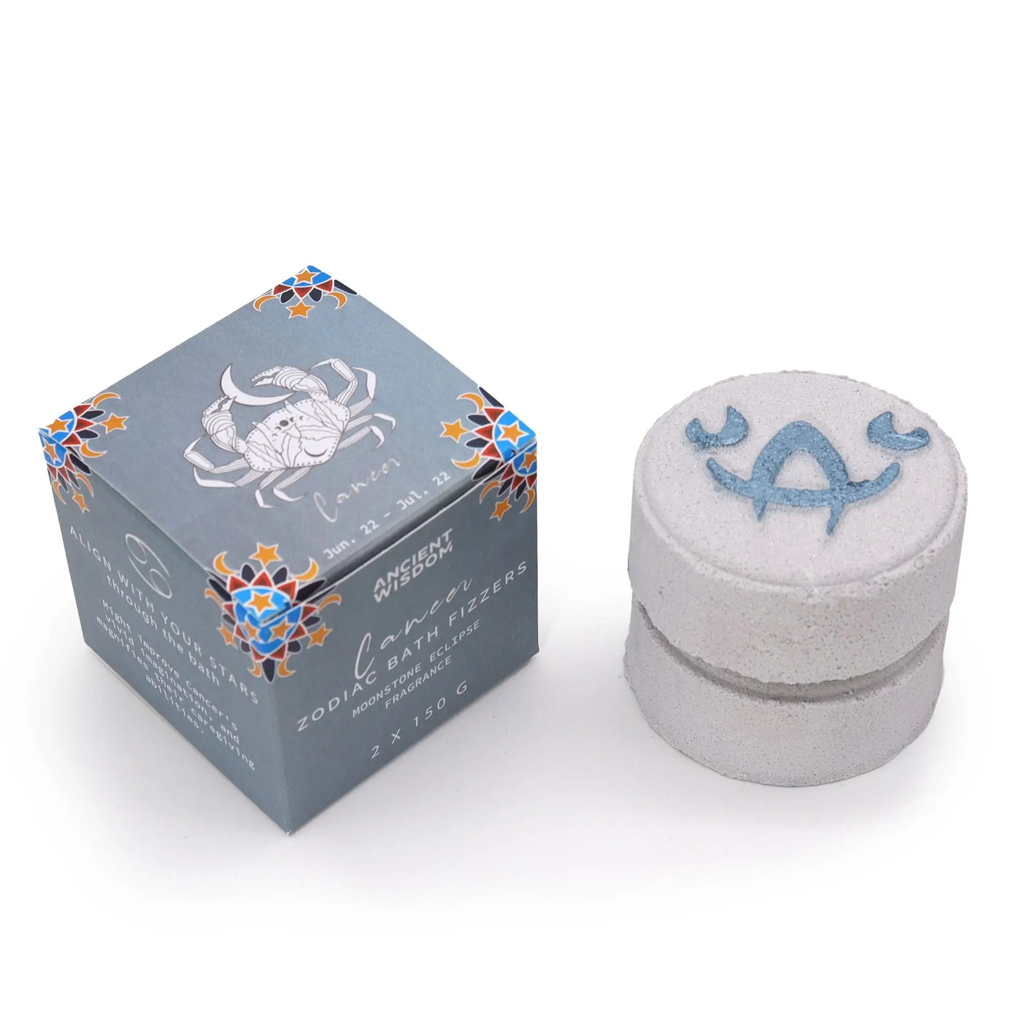 Set of Zodiac Bath Fizzers with Horoscope -  Cancer AW Dropship UK