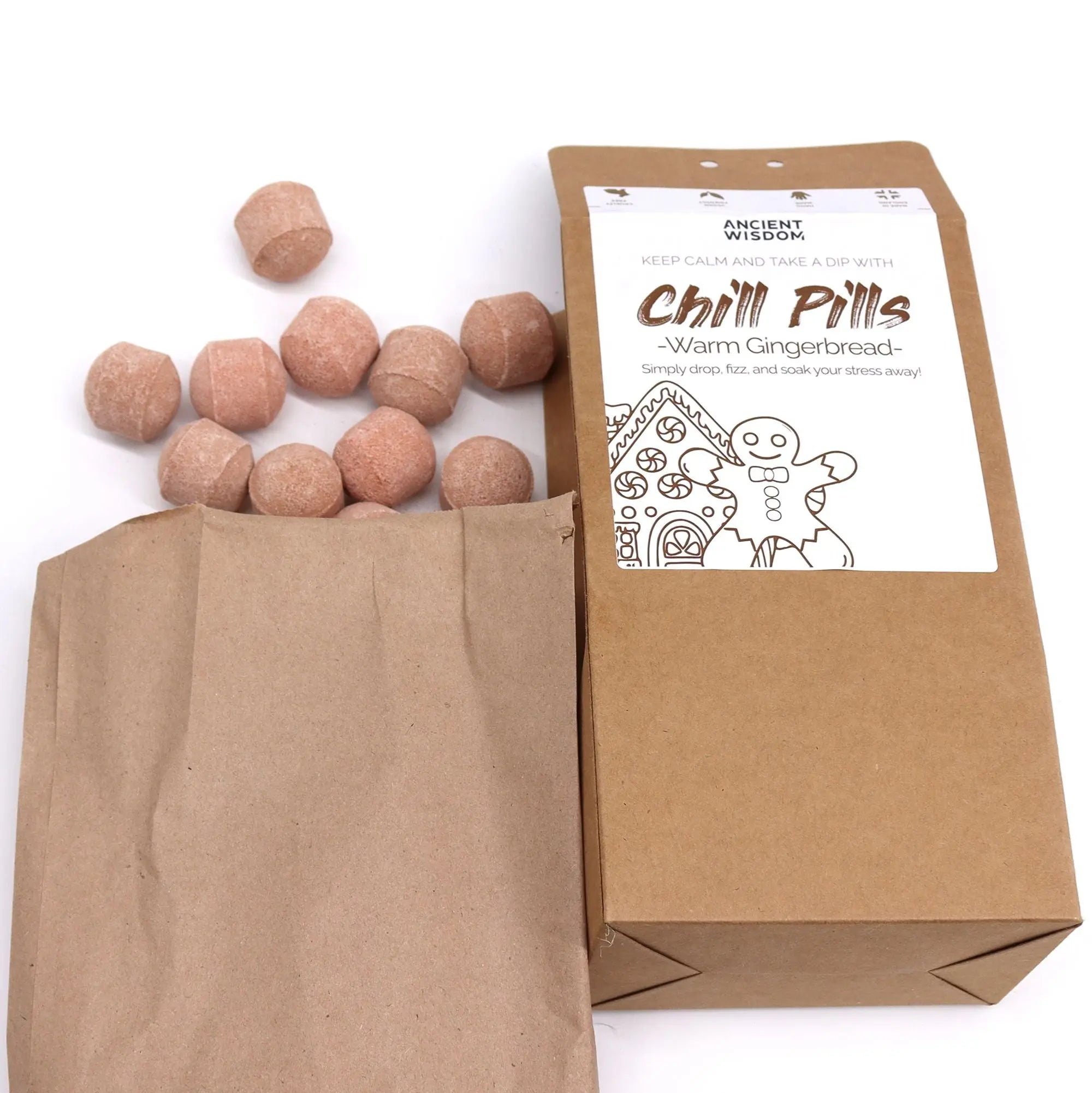  Pamperandpost Chill Pills Gift Pack 350g - Warm Gingerbread Chill Pill Gift Packs