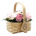 Pamperandpost Medium Pink Bouquet in Wicker Basket