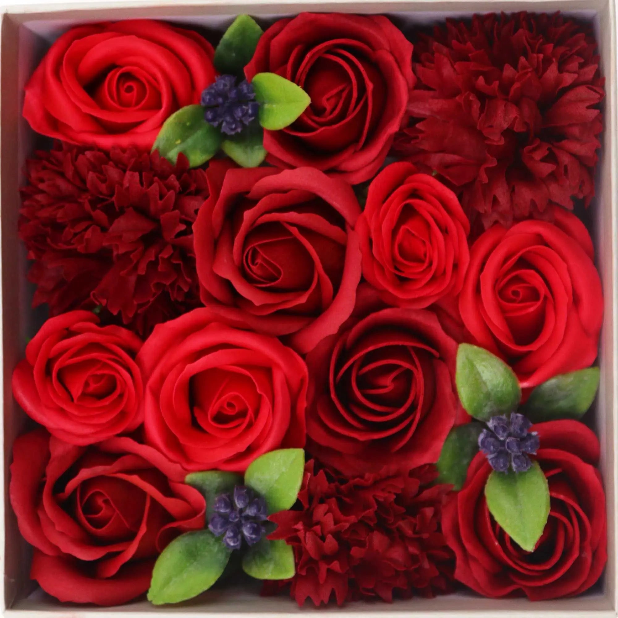 Pamperandpost Square Box - Classic Red Roses