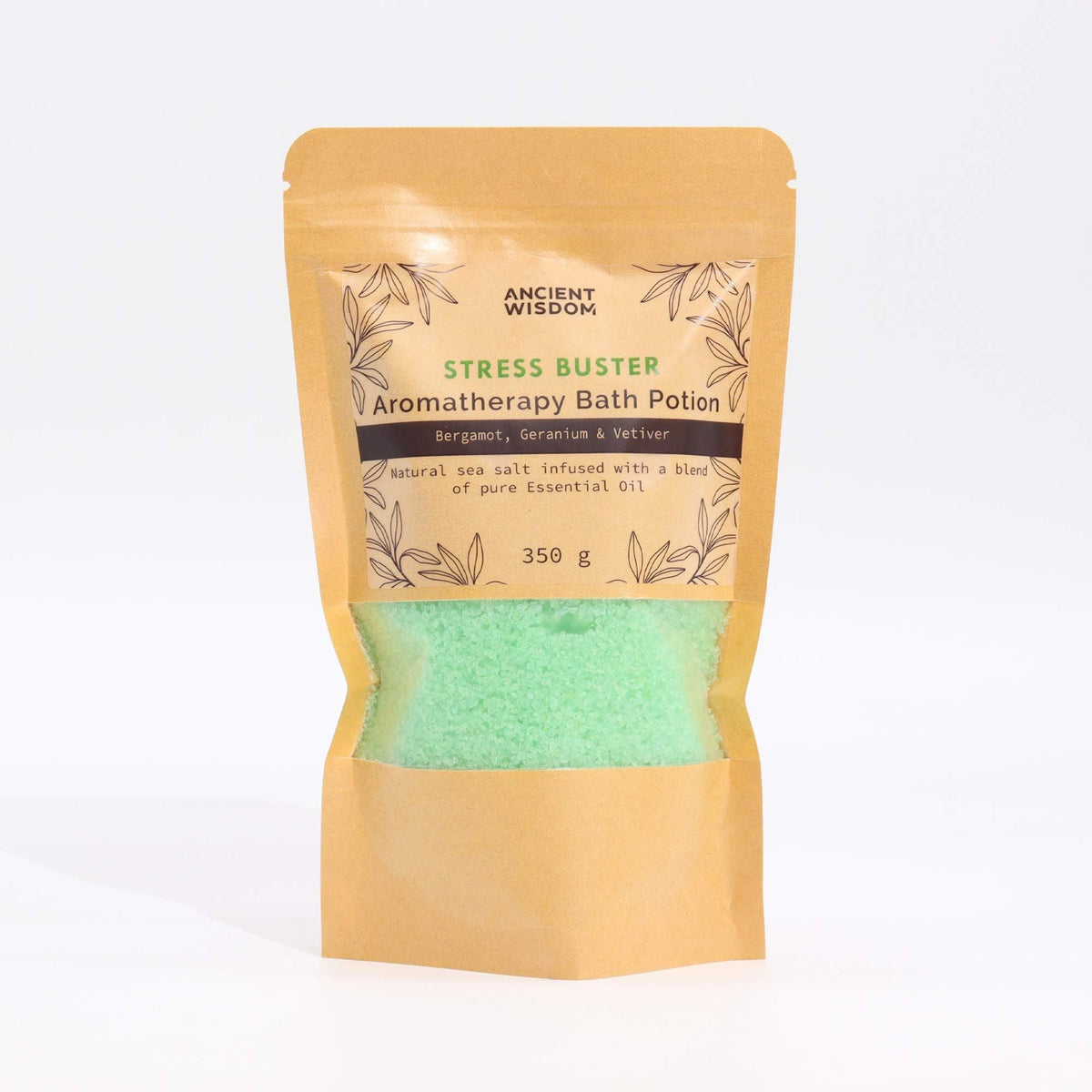  Pamperandpost Aromatherapy Bath Potion in Kraft Bag 350g - Stress Buster Aromatherapy Bath Potion 350g