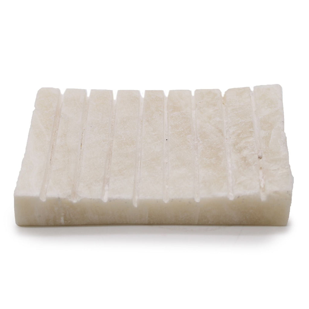  Pamperandpost White Onxy Ridged Soap Dish Stone Soap Dishes