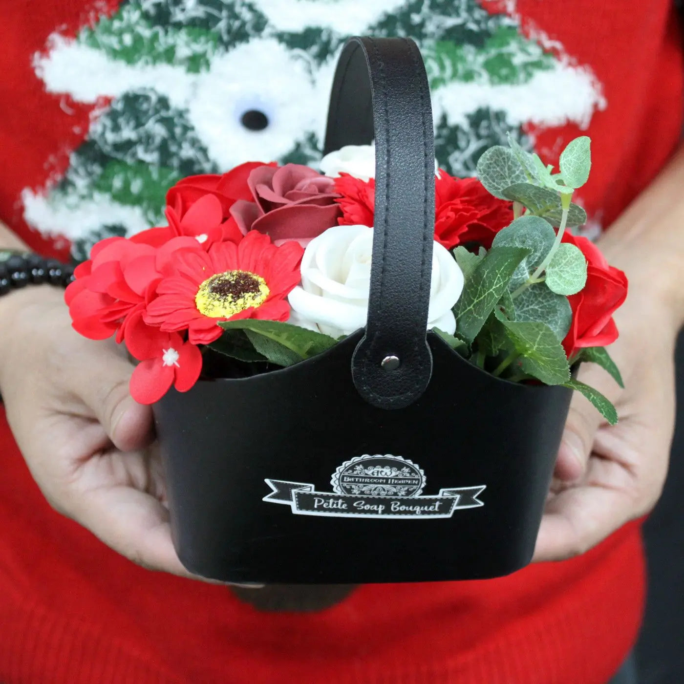  Pamperandpost Bouquet Petite Basket - Peaceful Pink Petite Soap Flower Bouquets