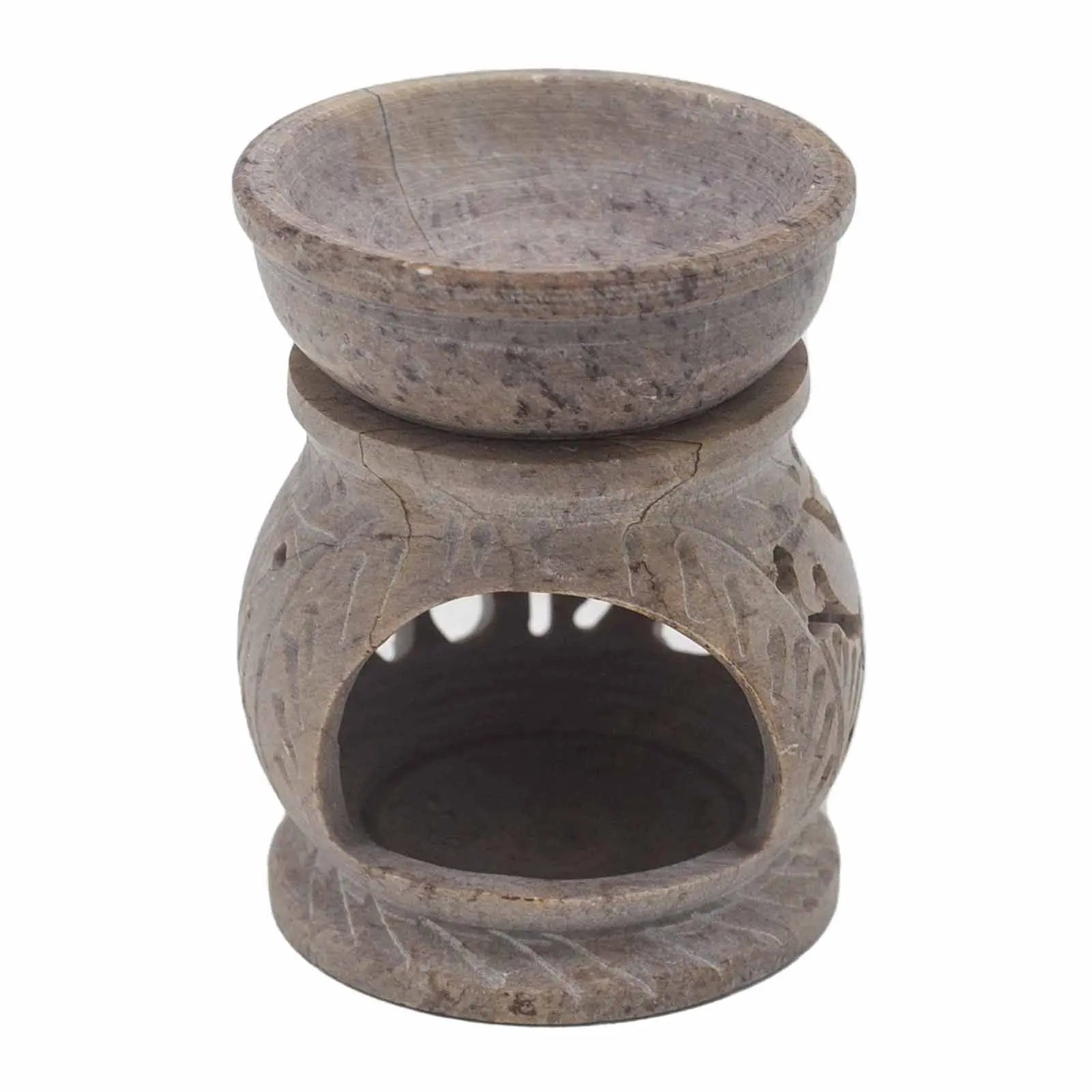  Pamperandpost Soapstone Oil Burner – Small Elephant Design (8cm) for Natural, Hand‑Carved Home Fragrance Soapstone Oil Burners