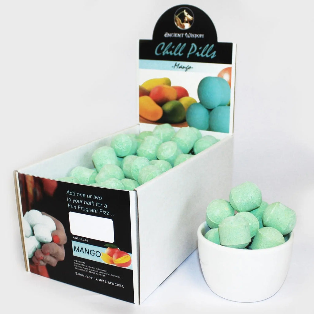 Pamperandpost 1.3Kg Box of Chill Pills (Mini Bath Bombs) - Mango