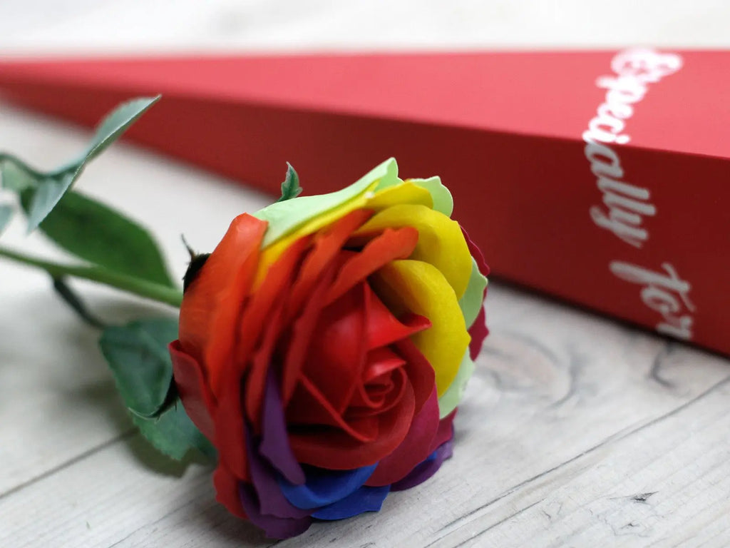 Pamperandpost Luxury Soap Flower - Rainbow