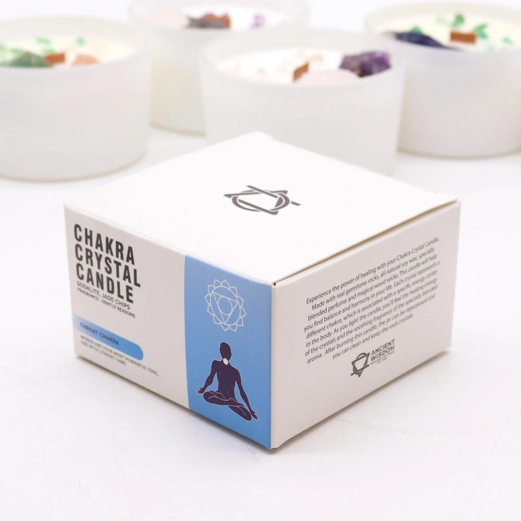  Pamperandpost Chakra Crystal Candles - Throat Chakra Chakra Crystal Candles