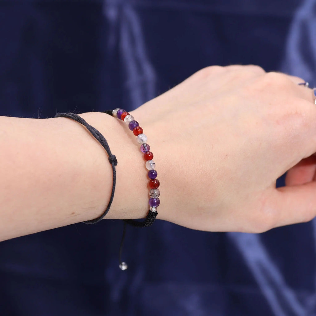  Pamperandpost Zodiac Crystal Candle with Gemstone Bracelet - Virgo Zodiac Crystal Candles with Gemstone Bracelet