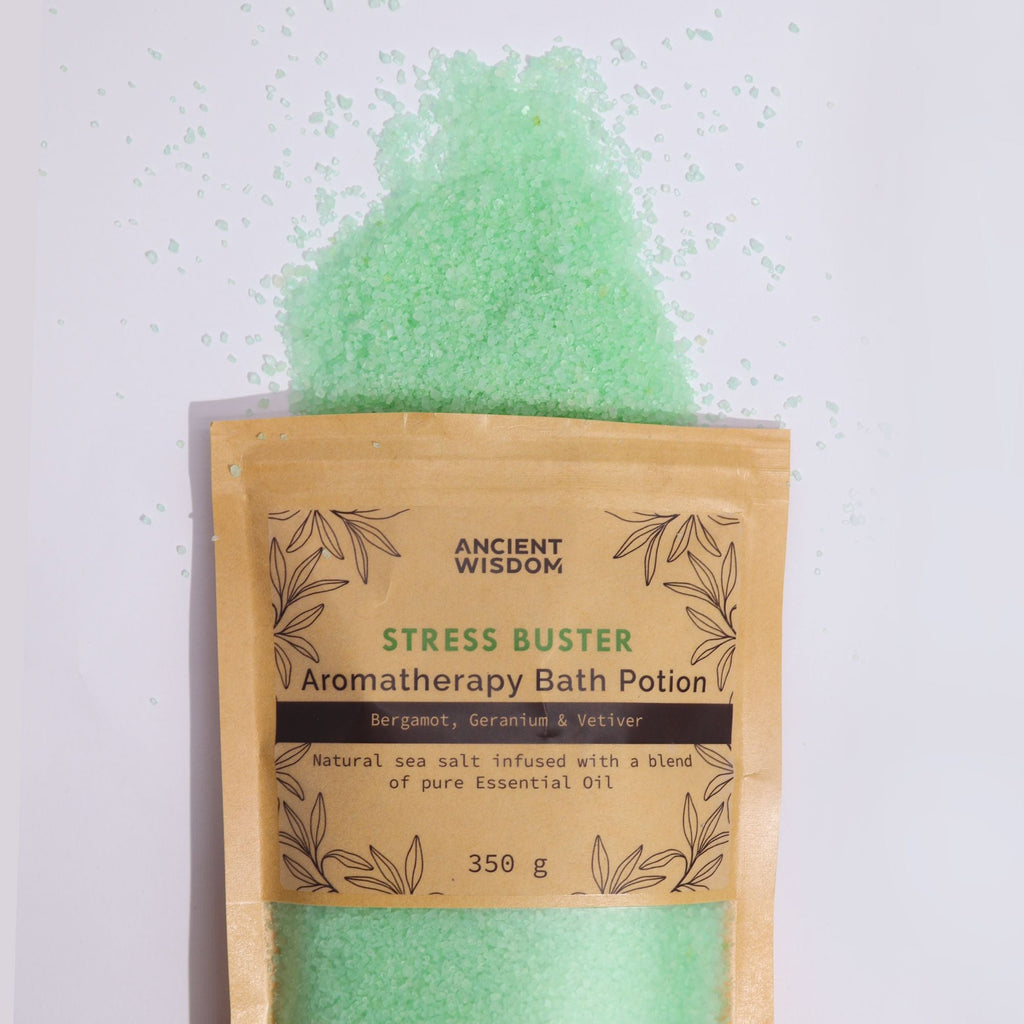  Pamperandpost Aromatherapy Bath Potion in Kraft Bag 350g - Stress Buster Aromatherapy Bath Potion 350g