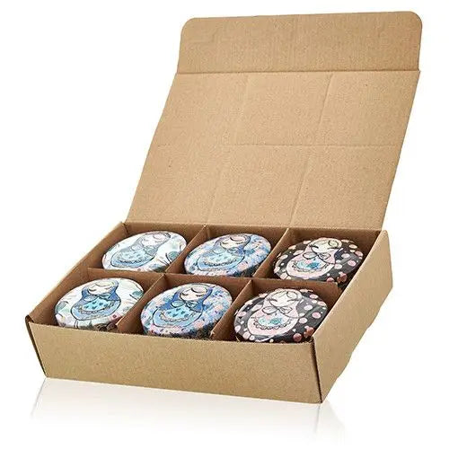 Art Tin Candle - Assorted Design - Russian Dolls - Dolly Blue AW Dropship UK