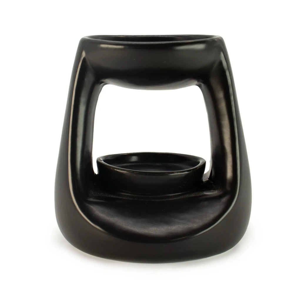  Pamperandpost Ceramic Zen Oil Burner - Small Classic  - Matt Black Ceramic Zen Oil Burners