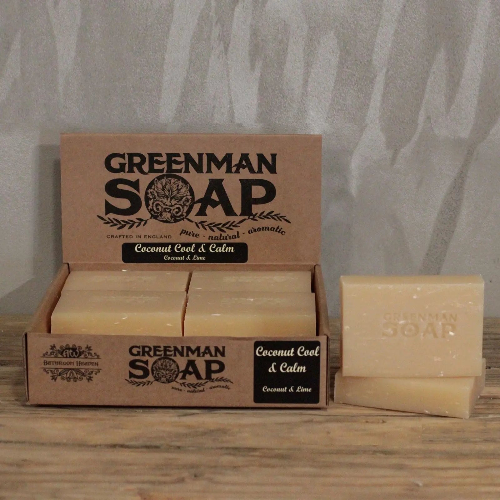  Pamperandpost Greenman Soap Slice 100g - Coconut Cool & Calm Greenman Soaps