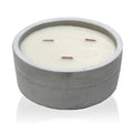 Pamperandpost Large Round - Patchouli & Dark Amber Concrete Wooden Wick Candle